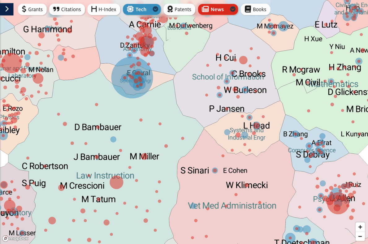 Map feature with some overlays applied